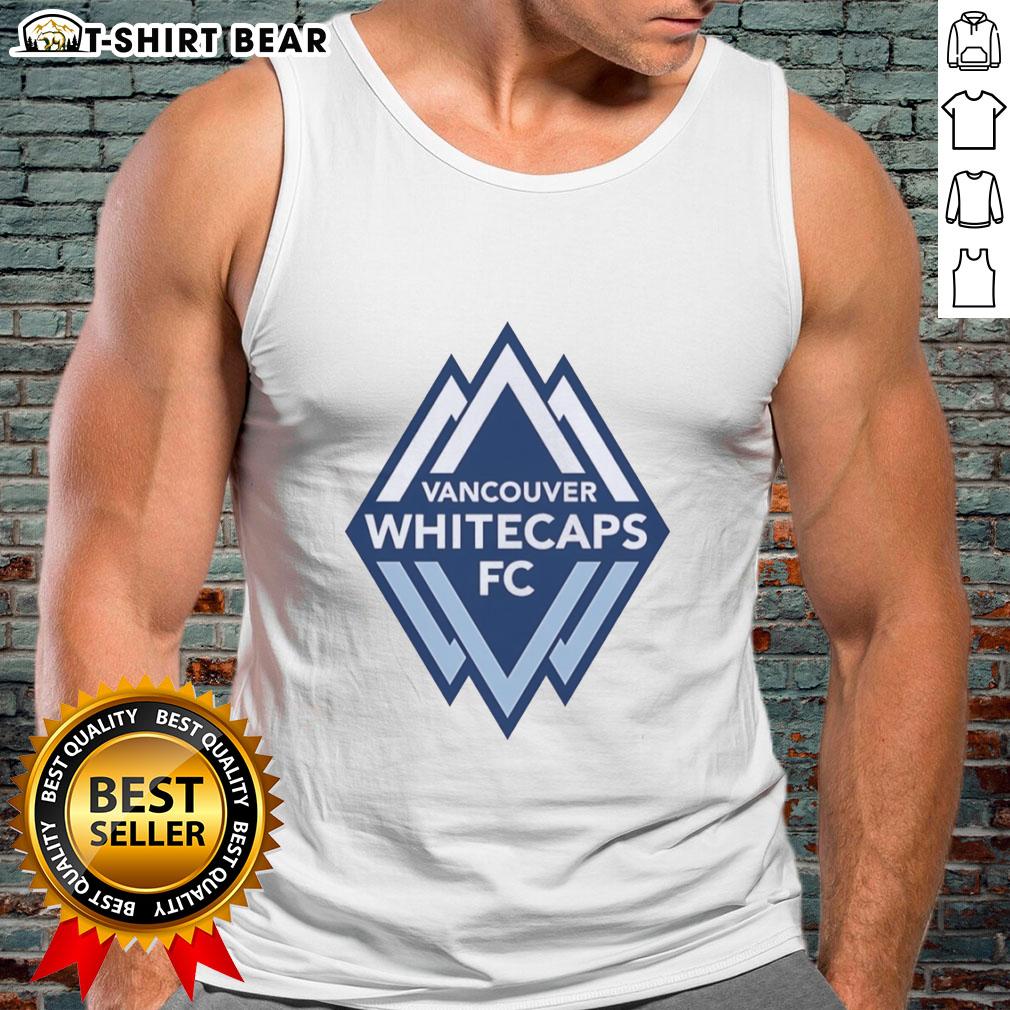 Awesome Vancouver Whitecaps FC primary logo tank top featuring the team emblem in vibrant colors, perfect for fans.