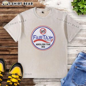 Good FairTax Movement Abolish The IRS washed t-shirt featuring bold graphics promoting tax reform and fiscal responsibility.