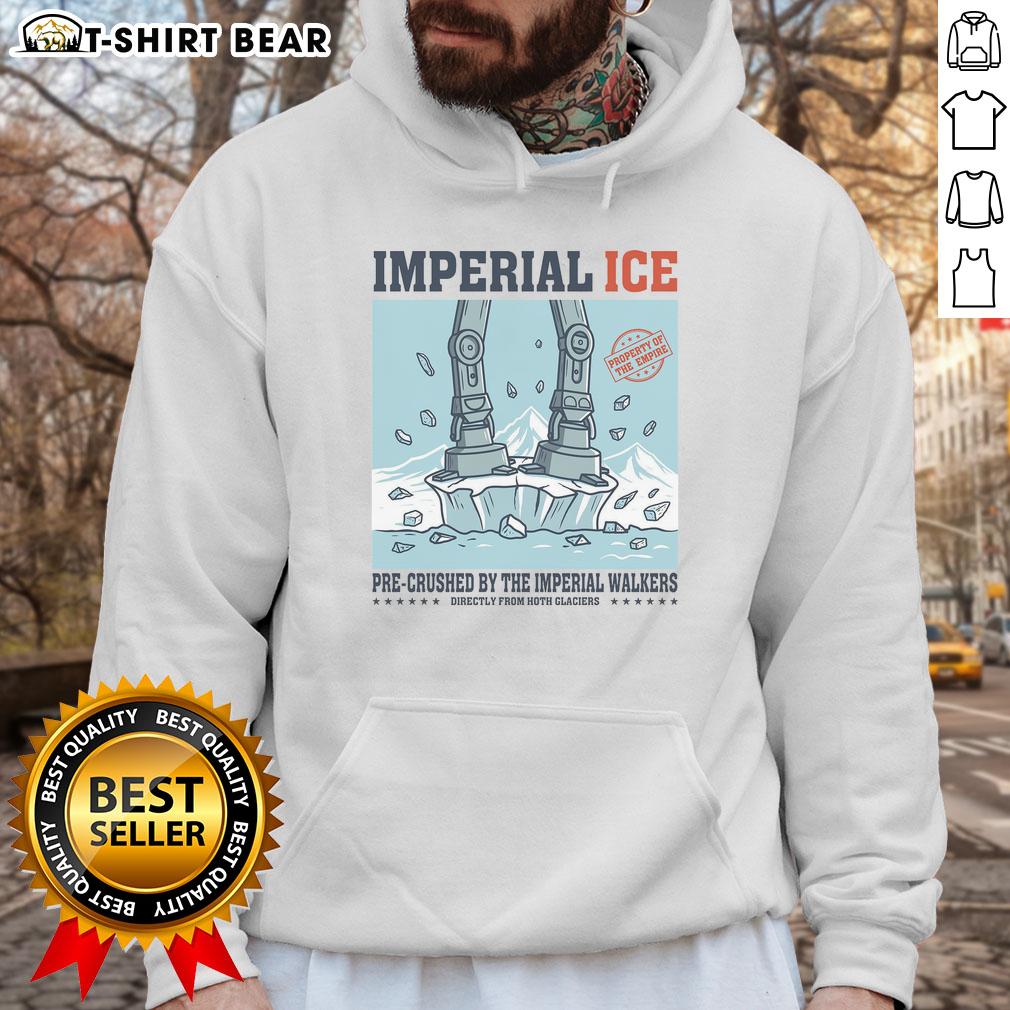 Alt Text: Nice Imperial Ice hoodie featuring pre-crushed design by the Imperial Walkers, perfect for Star Wars fans.