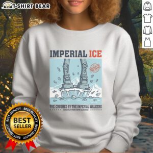 Nice Imperial Ice pre-crushed sweatshirt featuring Imperial Walkers design, perfect for Star Wars fans and cozy style.
