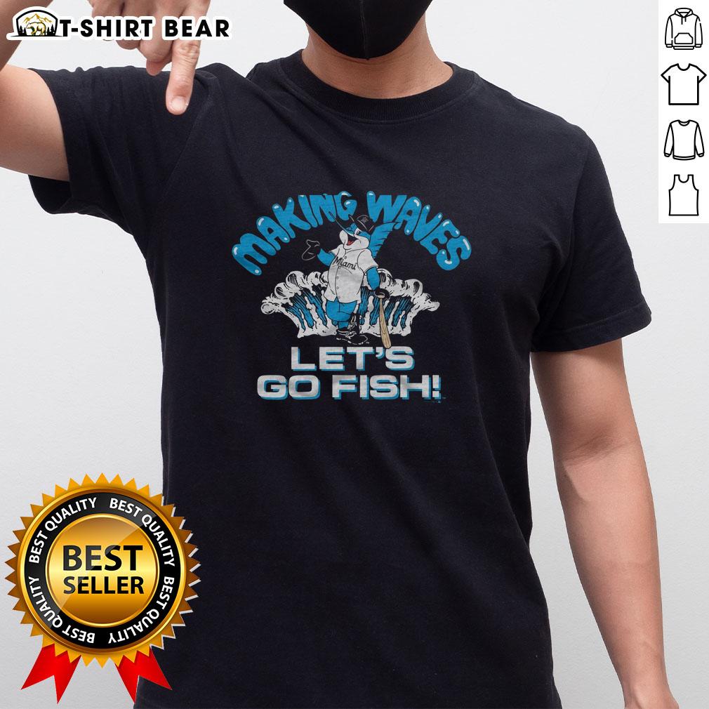 Nice Miami Marlins Billy The Marlin T-Shirt featuring vibrant colors and a fun design perfect for baseball fans.
