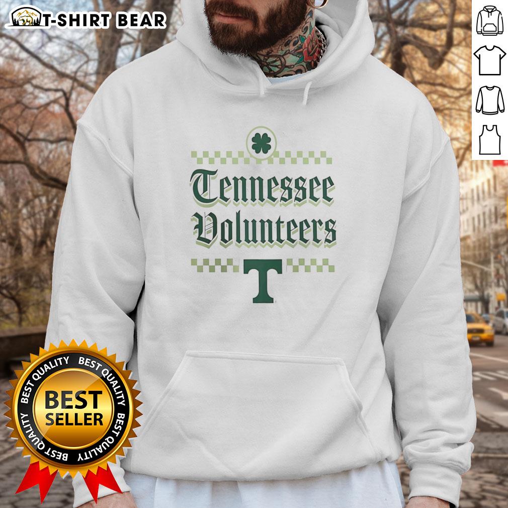 Alt Text: Nice Tennessee Volunteers St. Patrick's Day hoodie featuring green and orange design for fans celebrating the holiday.