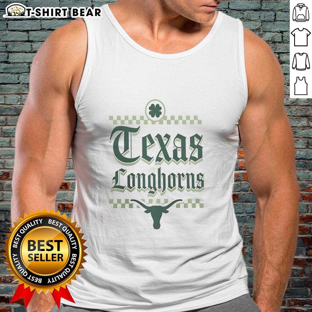 St. Patrick's Day tank top featuring a Nice Texas Longhorns design, perfect for festive celebrations and sports fans.