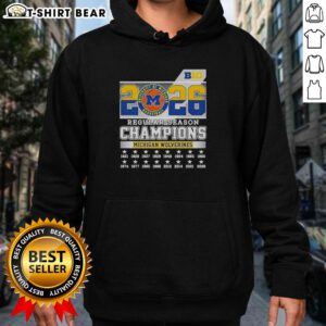 Michigan Wolverines hoodie celebrating the 2026 Big Ten Regular Season Champions, showcasing team pride and style.