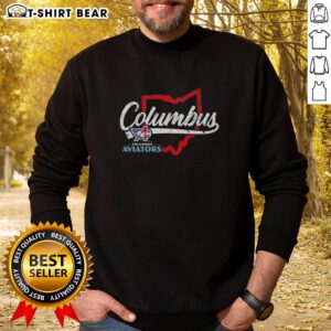 Original Columbus Aviators State Map Sweatshirt featuring a unique design showcasing Columbus, Ohio's map.
