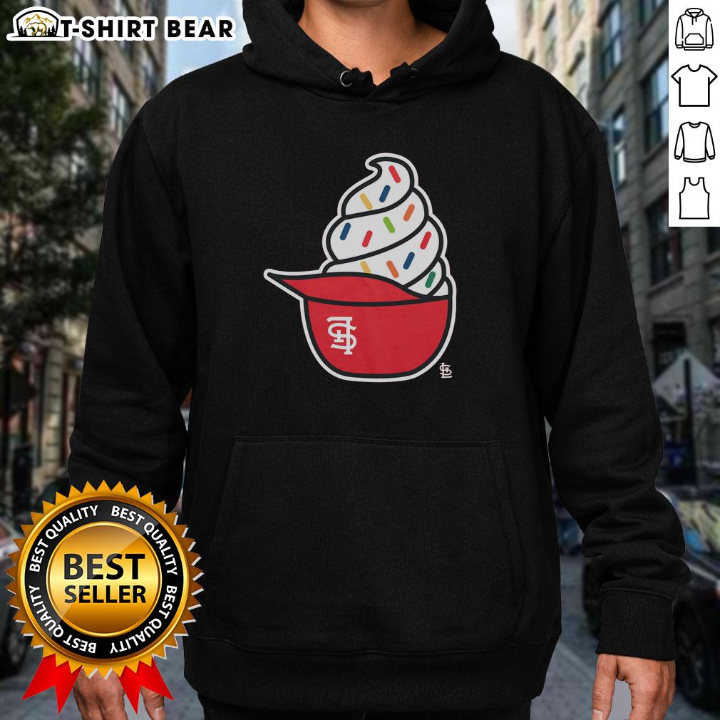 Original St. Louis Cardinals ice cream hoodie featuring vibrant team colors and logo, perfect for fans and warm weather.