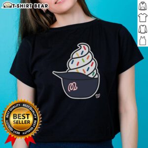 Original Washington Nationals Ice Cream Ladies Tee featuring vibrant team colors and stylish design for fans.