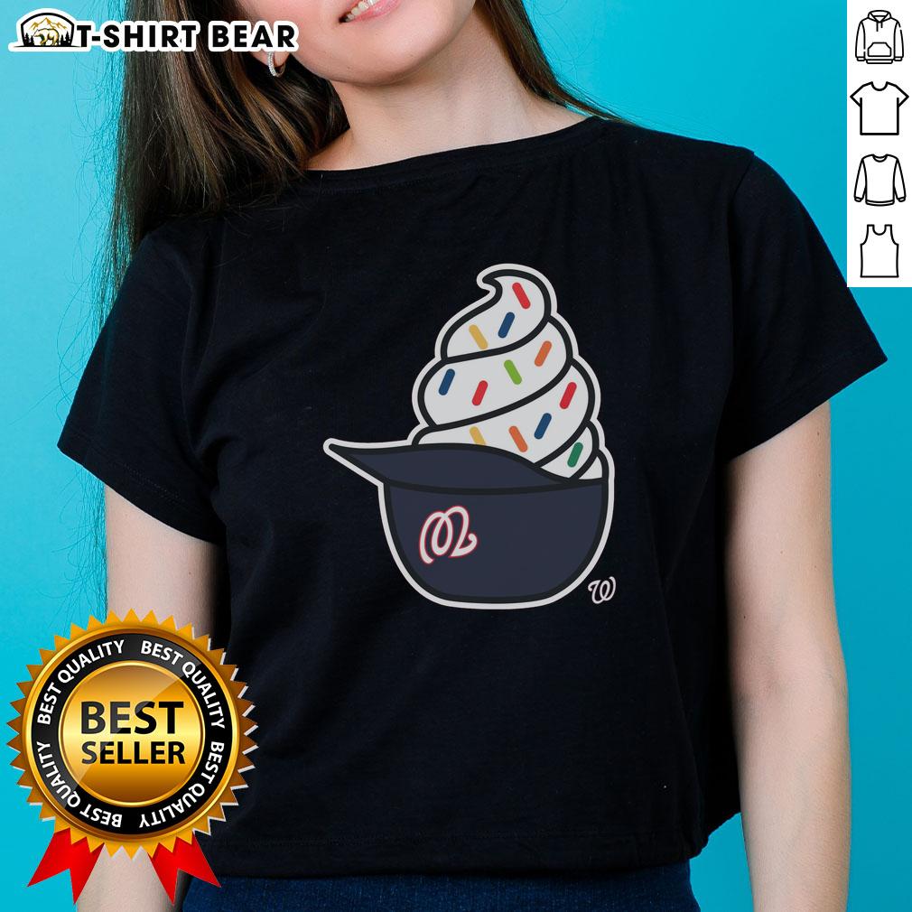 Original Washington Nationals Ice Cream Ladies Tee featuring vibrant team colors and stylish design for fans.