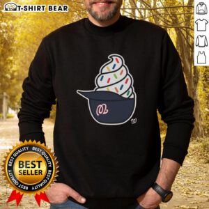 Alt Text: Cozy Original Washington Nationals ice cream sweatshirt featuring team colors, perfect for fans and chilly days.