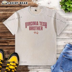 Premium Virginia Tech Hokies toddler natural brother washed t-shirt featuring vibrant team colors and soft fabric.