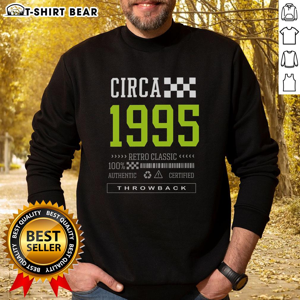 Alt Text: Vintage 1995 retro classic sweatshirt featuring a colorful design, perfect for nostalgic fashion enthusiasts.