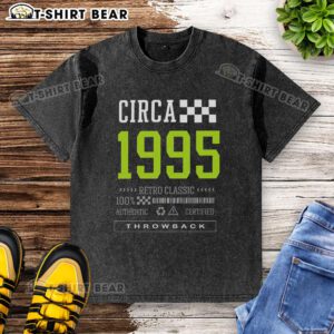 Pretty Circa 1995 retro classic washed t-shirt in soft cotton, featuring a vintage design and relaxed fit.