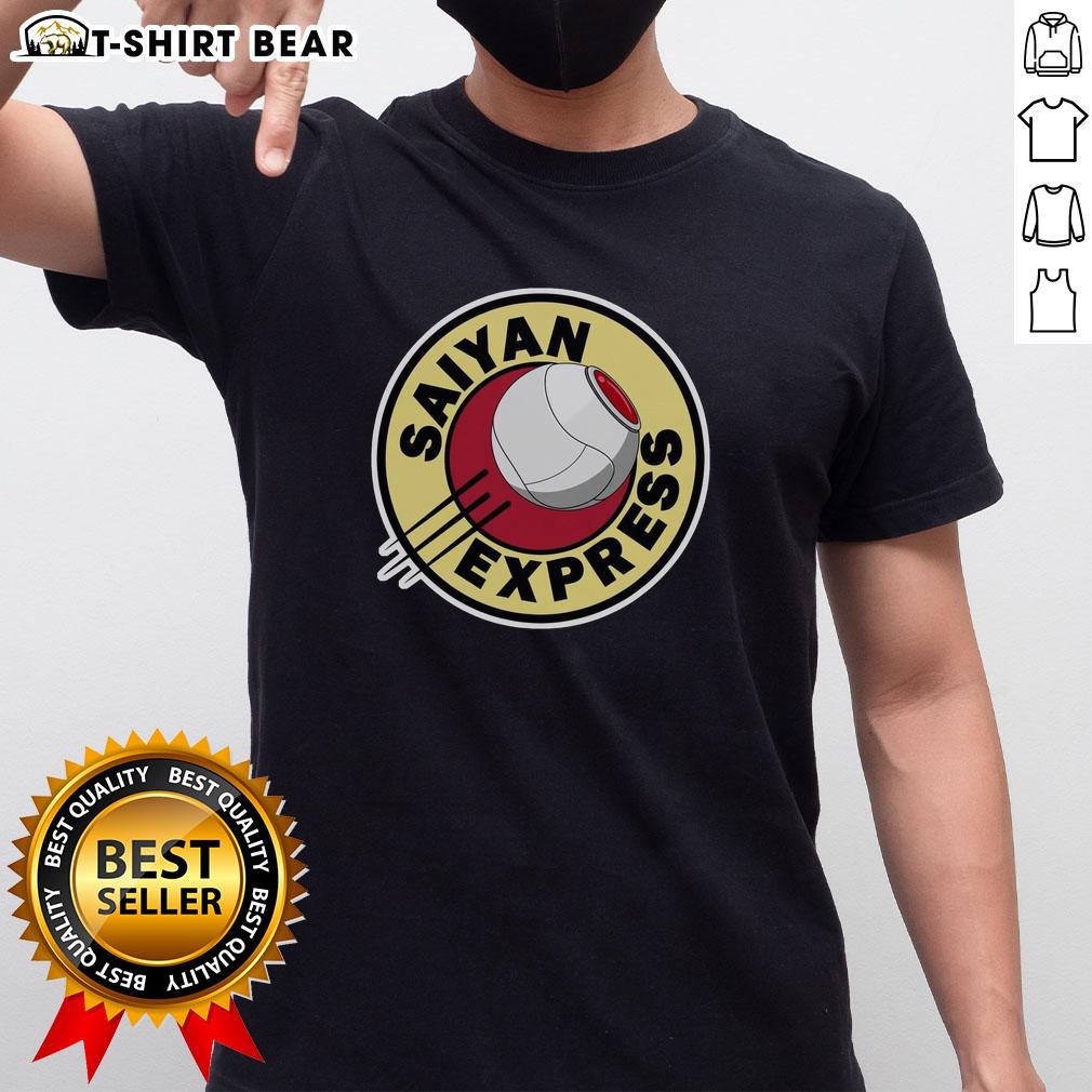 Pretty Saiyan Express T-Shirt featuring vibrant colors and a stylish design for anime fans and casual wear lovers.