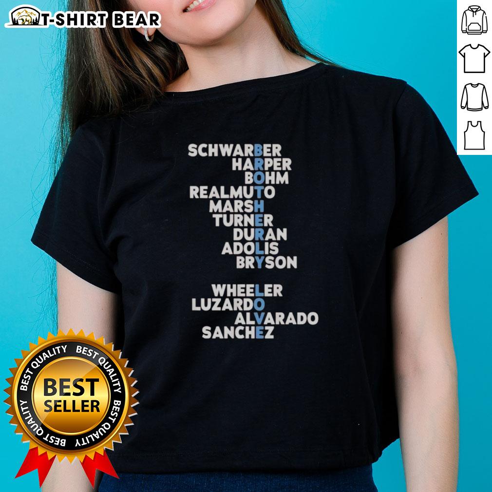 Top 2026 Philadelphia Phillies Baseball 'Brotherly Love' Ladies Tee featuring team colors and stylish design.