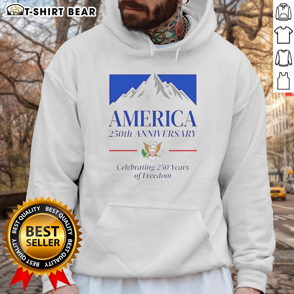 Top America 250th Anniversary Mountain Beer hoodie celebrating 250 years of freedom with a vibrant design.