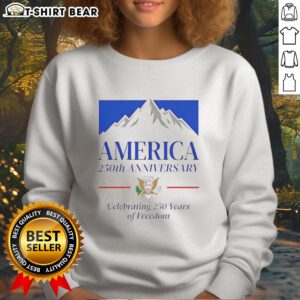 Top America 250th Anniversary Mountain Beer sweatshirt celebrating 250 years of freedom with a patriotic design.
