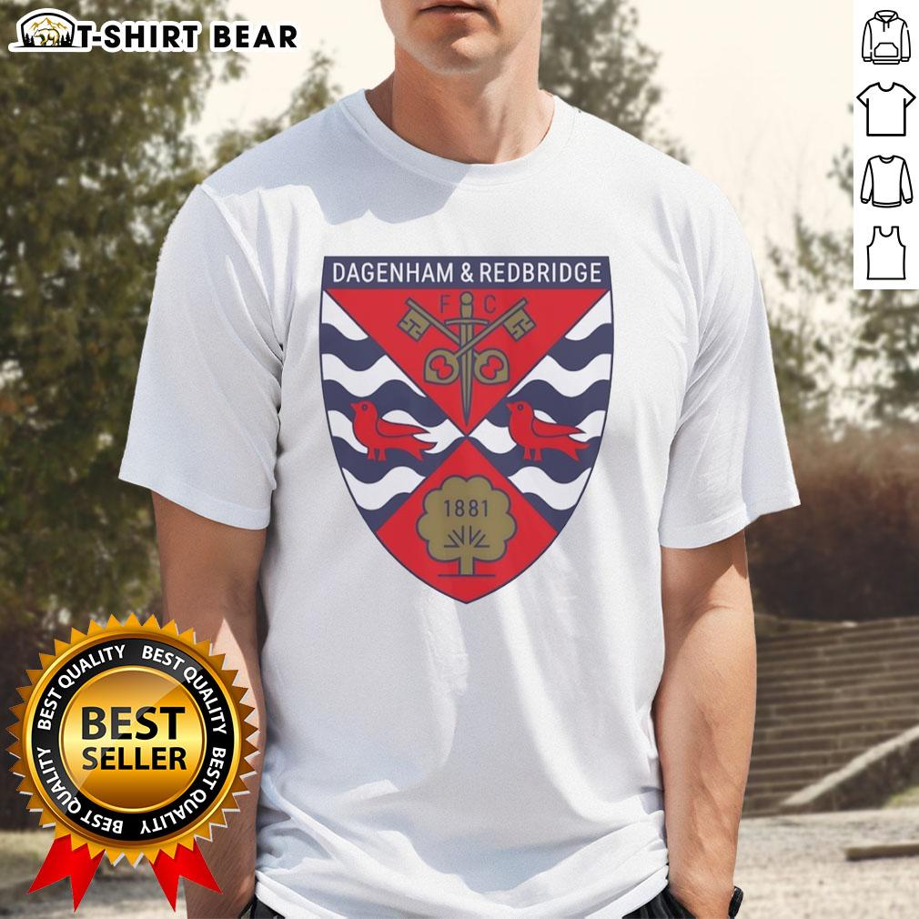 Alt Text: Top Dagenham and Redbridge FC Logo 1881 T-Shirt featuring the iconic club emblem in vibrant colors.
