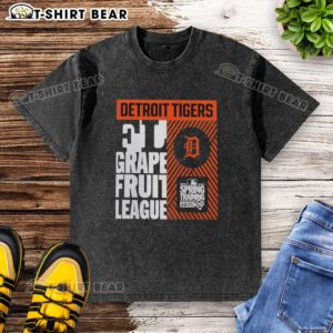 Top Detroit Tigers Grapefruit League Spring Training 2026 washed t-shirt featuring team colors and logo.