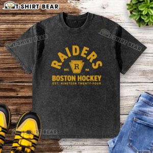 Top Heated Rivalry Shirts: Boston Raiders M11023 washed t-shirt showcasing bold graphics and comfortable fit.