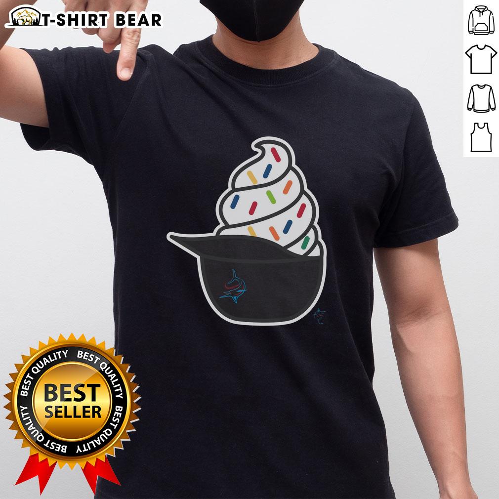 Top Miami Marlins Ice Cream T-Shirt featuring vibrant graphics and a fun design for fans and summer wear.