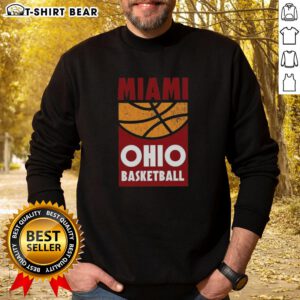 Vintage Miami Ohio Basketball sweatshirt featuring retro college fan graphic for stylish sports enthusiasts.