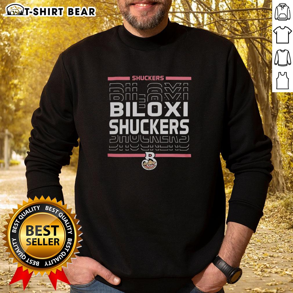 Awesome Biloxi Shuckers MV Sport Sweatshirt in navy blue, showcasing team logo and comfortable, stylish design.