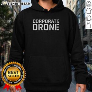 Awesome Corporate Drone Hoodie in navy blue, featuring a sleek design and comfortable fit for modern professionals.