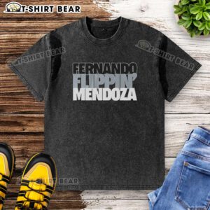 Alt Text: Awesome Fernando Flippin Mendoza Las Vegas Raiders NFL washed t-shirt, featuring bold team graphics and a relaxed fit.