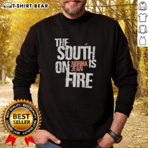 Good Norma Jean 'The South Is On Fire' sweatshirt featuring vibrant design and cozy fit, perfect for Southern style lovers.
