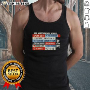 Good Now More Than Ever We Must Feminist Tank Top showcasing a bold feminist message on a stylish black tank.