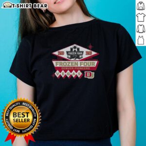 2026 NCAA Hockey Frozen Four Ladies Tee featuring Denver Pioneers logo for ice hockey fans.
