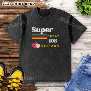 Good Super Great 108 Sherry Retro Washed T-Shirt in vintage style, featuring a relaxed fit and soft fabric for casual wear.