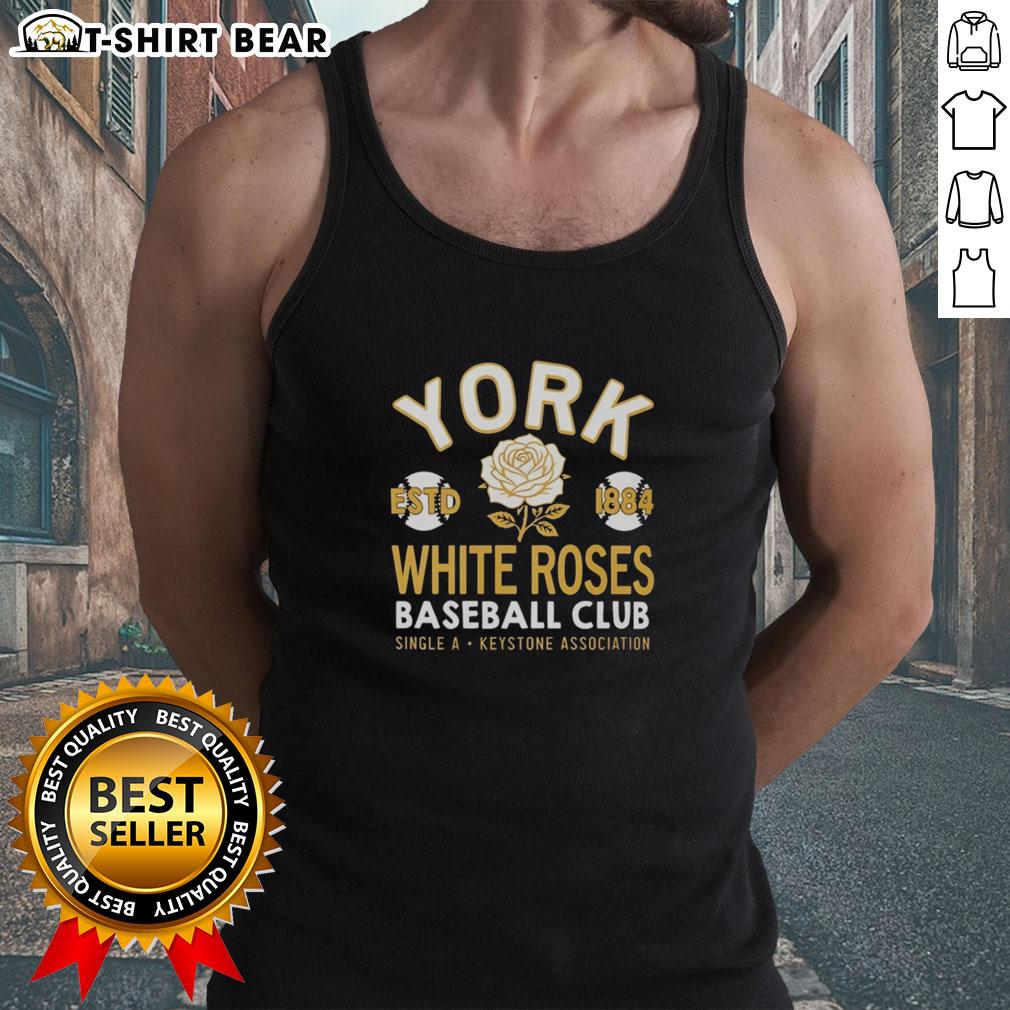Good York White Roses Baseball Club Estd 1884 tank top featuring classic design and vibrant colors for fans.