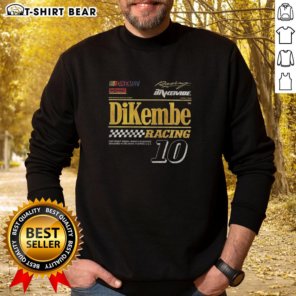 Hot Dikembe Racing Number 10 sweatshirt in Gainesville, Orlando, Florida featuring a vibrant design.