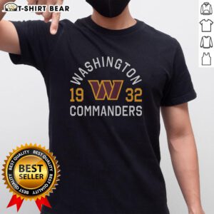 Hot Washington Commanders Heritage Print T-Shirt featuring vibrant team colors and logo, perfect for fans and collectors.