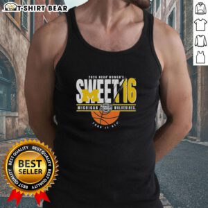 Nice Michigan Wolverines NCAA Women's Sweet 16 2026 Men's March Madness tank top featuring vibrant team colors.