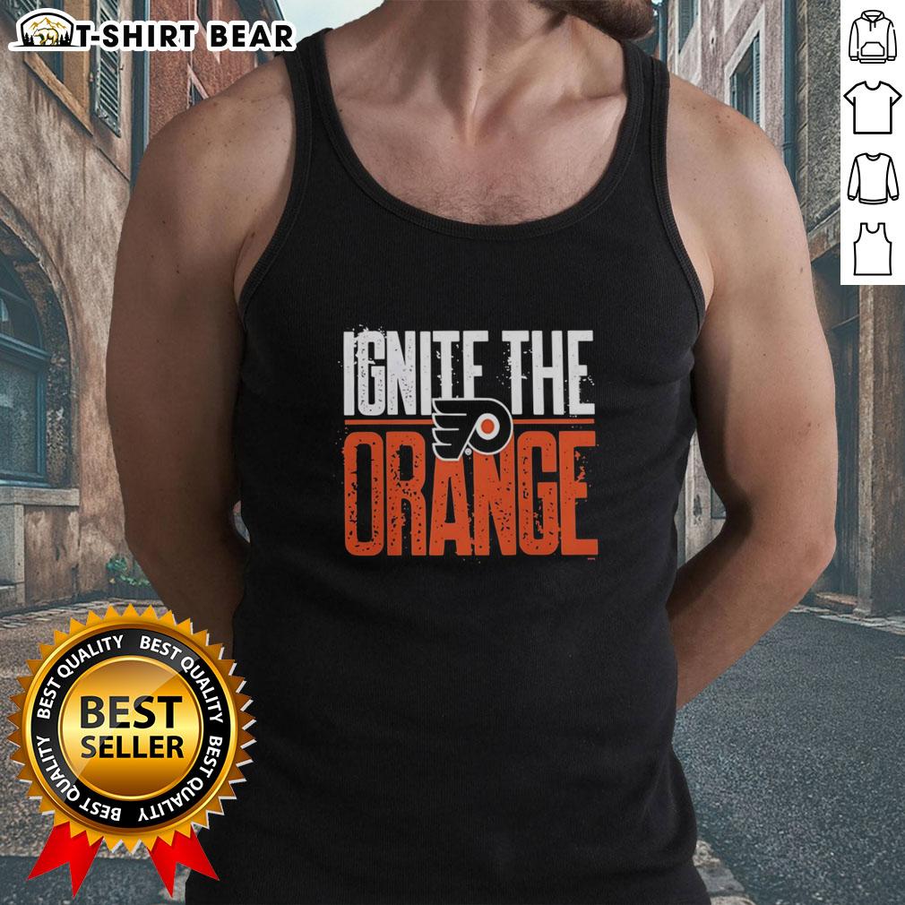 Philadelphia Flyers Ignite the Orange tank top for 2026 Stanley Cup Playoffs, showcasing team spirit and style.