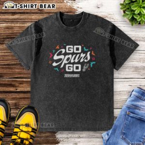 Nice San Antonio Go Spurs Go 2026 NBA Playoffs washed t-shirt showcasing team pride and playoff spirit.