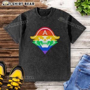 Nice Skull Milwaukee Admirals Pride Washed T-Shirt featuring a vintage design and vibrant team colors for fans.