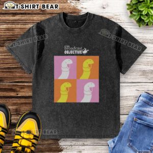 Nice The Broadcast Objective Washed T-Shirt in light blue, featuring a relaxed fit and soft fabric for casual wear.
