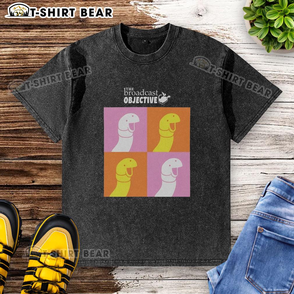Nice The Broadcast Objective Washed T-Shirt in light blue, featuring a relaxed fit and soft fabric for casual wear.
