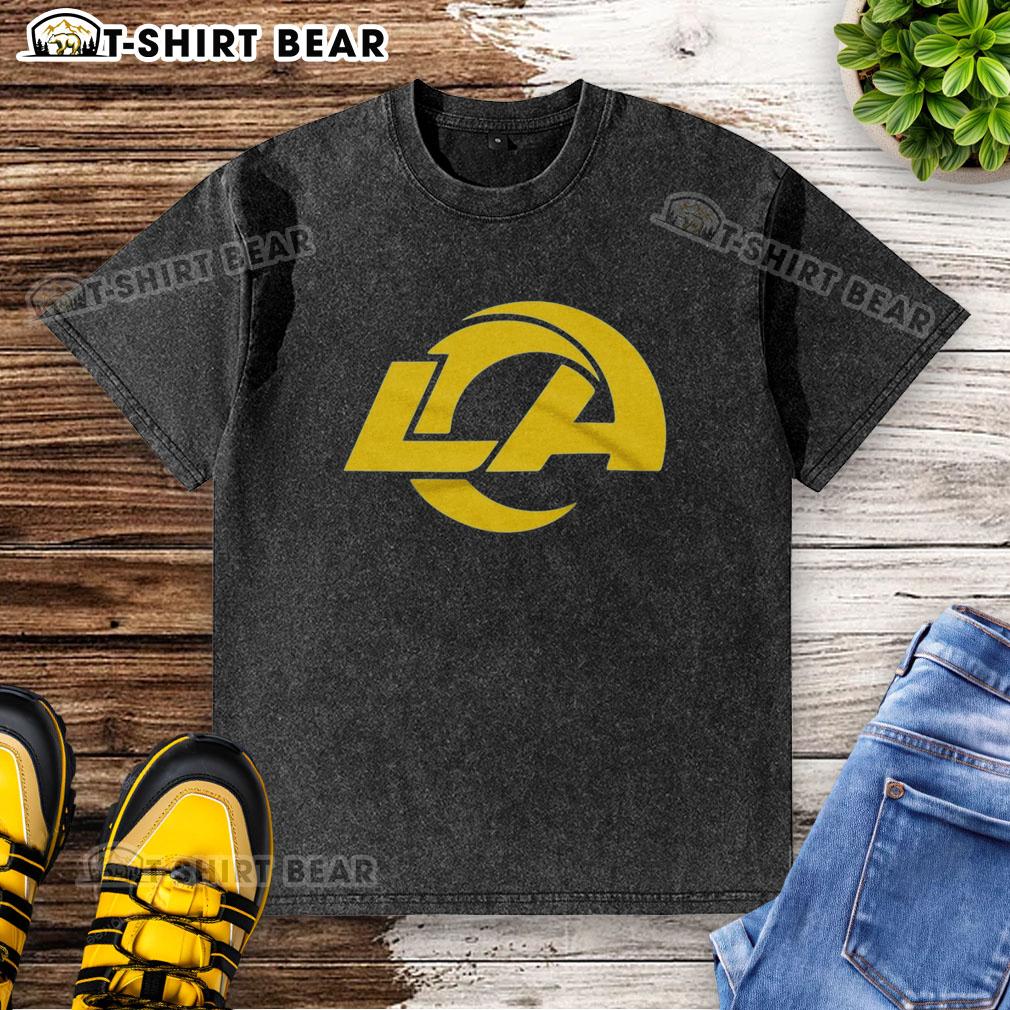 Nice Women's Los Angeles Rams 26 Washed T-Shirt in blue, featuring team logo and relaxed fit for casual wear.