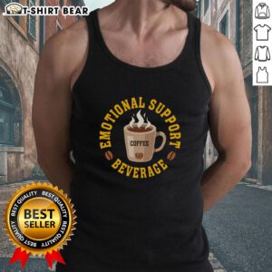 Official Coffee Emotional Support Beverage Tank Top featuring a fun graphic design for coffee lovers and support enthusiasts.