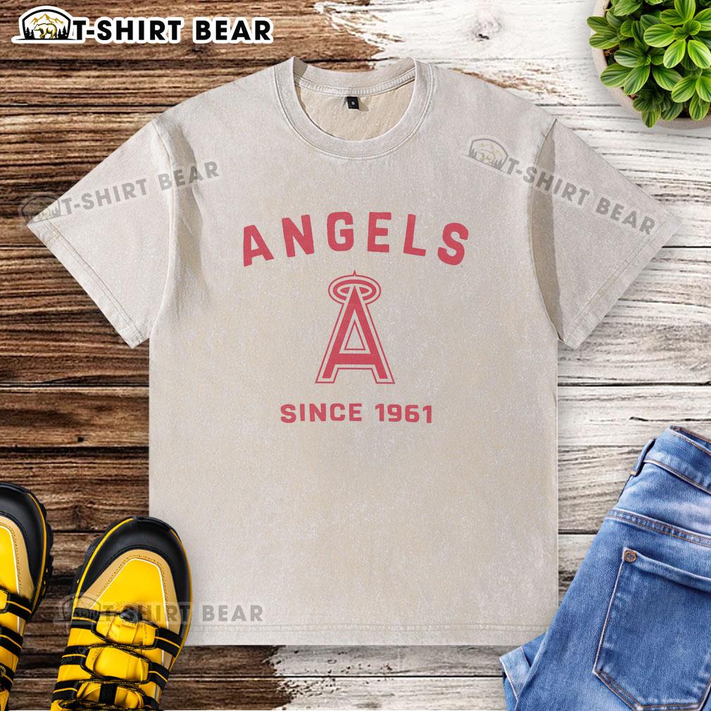 Official Los Angeles Angels Cooperstown Duster Washed T-Shirt in vintage style, perfect for fans and collectors.