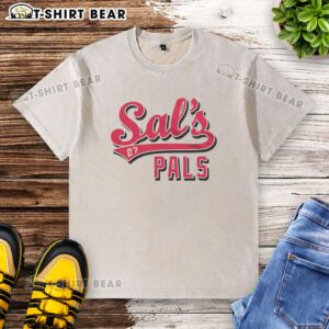 Official Sals Pals Sal Stewart fan washed t-shirt featuring a vibrant design and comfortable fit for fans.