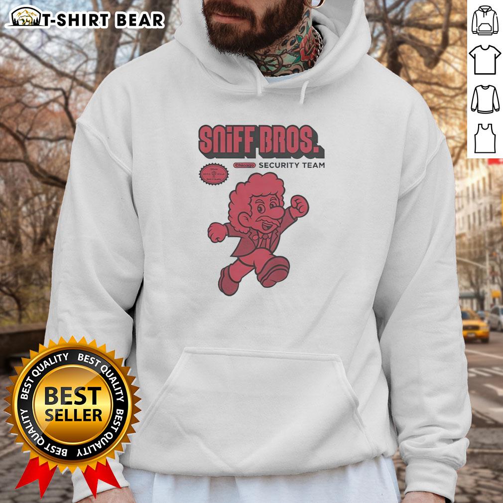 Official Sniff Brothers Security Team hoodie in black, featuring logo and stylish design for security professionals.