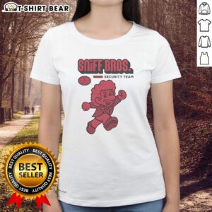 Official Sniff Brothers Security Team Ladies Tee in stylish design, perfect for fans and security enthusiasts.