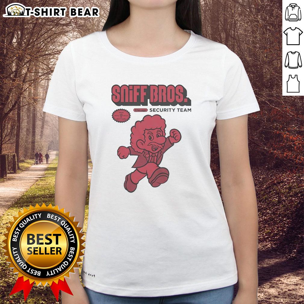 Official Sniff Brothers Security Team Ladies Tee in stylish design, perfect for fans and security enthusiasts.