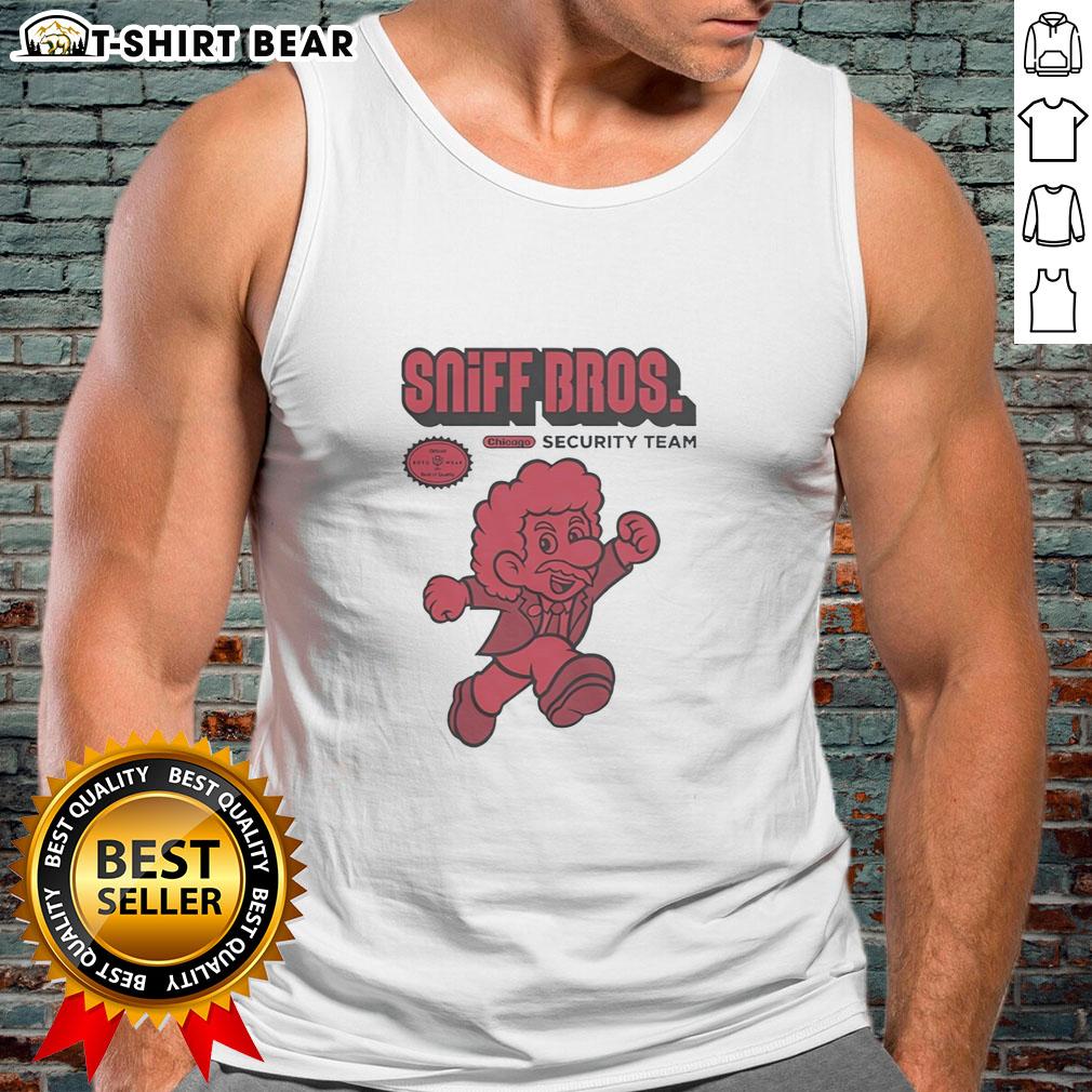 Official Sniff Brothers Security Team tank top featuring a bold logo, perfect for fans and security enthusiasts.