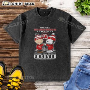 Alt Text: Official South Carolina Gamecocks Snoopy and Charlie Brown Forever A Fan Win or Lose washed t-shirt design.